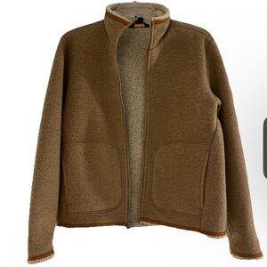 Vintage John Rich And Brothers Woolrich Women’s Zip Up Jacket Tan Cream Small